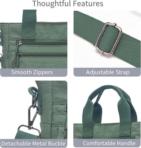 Small Nylon Tote Bag for Women Lightweight Crossbody Tote Handbag with Long Strap for Daily, Work, College & Travel in Kuwait