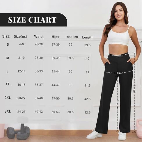 Womens Wide Leg Yoga Pants Crossover Work Dress Pants Lounge Sweatpants Casual Trousers with Pockets in Saudi Arabia