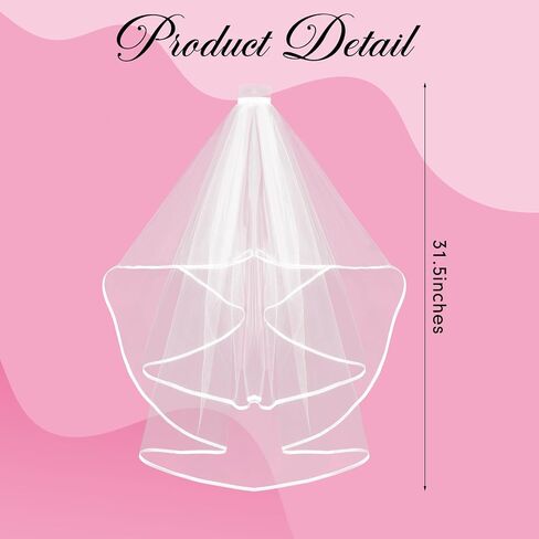 2 PCS Bride Sash and Bridal White Veil for Wedding ، Mrs Bride Pearl Sash ، حجاب دش الزفاف ، شيء أزرق ، إكسسوارات حفلات العازبة ، هدية وصيفات الشرف للنساء in Saudi Arabia