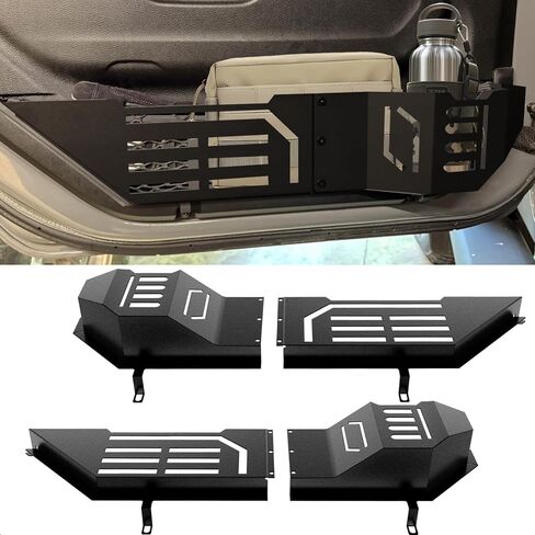 Metal Front Door Pocket Storage Box Fit for Jeep Wrangler JL JLU 4XE 2018-2025 & Gladiator JT 2020-2025, Door Side Insert Organizer Car Storage Organizer Expansion Accessories, 2PCS in Saudi Arabia