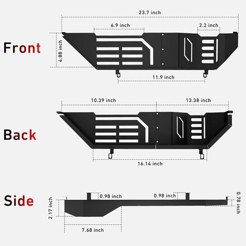 Metal Front Door Pocket Storage Box Fit for Jeep Wrangler JL JLU 4XE 2018-2025 & Gladiator JT 2020-2025, Door Side Insert Organizer Car Storage Organizer Expansion Accessories, 2PCS in Saudi Arabia