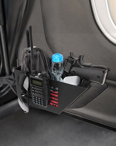 Jeep Wrangler Door Storage Panoyu Metal Front Door Storage Box Fits for Jeep Wrangler JK JKU 2007-2018 2/4 Door ، منظم جيوب الأبواب لجيب ، سيارات الدفع الرباعي على جانب الباب الإضافي in Kuwait