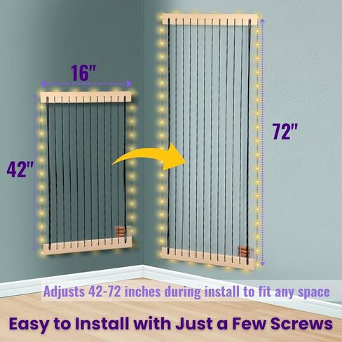 Stuffed Animal Storage Wood Soft Toy Storage for Kids Room，Wall Mount Door Hanging Stuffed Animal Toy Organizer Shelf for Nursery Play Room White with LED Coil -Patent in Kuwait