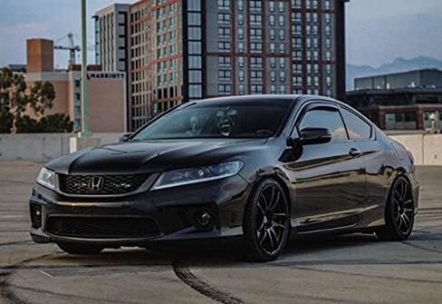SlickMod Chrome Delete Blackout Vinyl Overlay for 2013-2017 Honda Accord Coupe Window Trim (Gloss Black) in Saudi Arabia