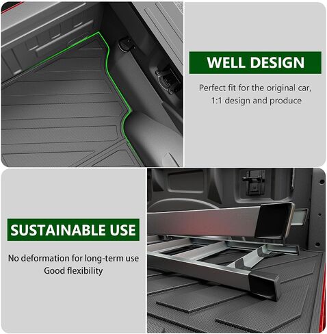 حصيرة سرير الشاحنة بطول 6.5 قدم متوافقة مع 2015-2024 Ford F-150 Truck Liner Cargo Mat استبدال بطانة السرير الطويلة لملحقات Ford F150 2015-2024 in Saudi Arabia