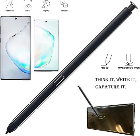 Note 10 S Pen WithBluetooth Replacement for Samsung Galaxy Note 10/Note 10 Plus/Note 10+ 5G Stylus Pen,4095 Pressure Sensor(Aura Glow Silver) in Saudi Arabia