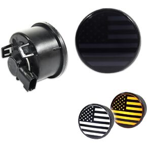 Smoked Lens SWITCHBACK COB US Flag LED White DRL Amber Front Bumper Signal Lights for 2007-2018 Jeep Wrangler JK in Kuwait