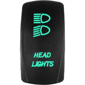 Laser Rocker Switch - HEADLIGHTS - Universal Off/On/On - 3 Position -12 Volt (blue) in Saudi Arabia
