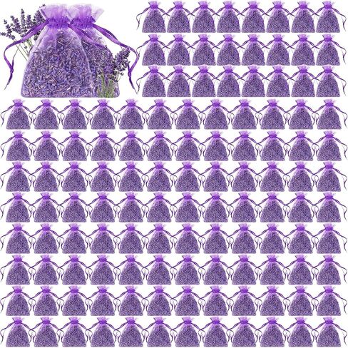 Demissle 160 Pack Lavender Sachets Bags Bulk French Lavender Sachets for Drawers and Closets Home Fragrance Sachet Dried Lavender Flower Lavender Sachets Bridal Shower Favors in Saudi Arabia