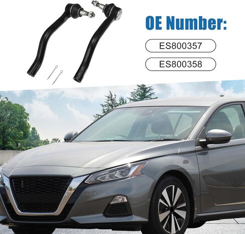 ارتباطات طرف قضيب التعادل الخارجية الأمامية ES800357 ES800358 تعليق قضيب التعادل في Nissan Altima 2007-2015 الأسود (مجموعة 2) in Kuwait
