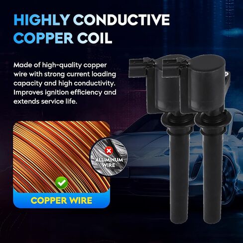 حزمة Coil Coil Ignition + Iridium Sparks For Ford Escape 01-08 ، 05-07 خمسمائة ، حرة ، 01-04 Taurus ، 01-09 Mazda Tribute ، Mercury Mariner ، Montego ، Sable ، 3.0L V6 ، FD502 DG500 ، 6 Set in Saudi Arabia