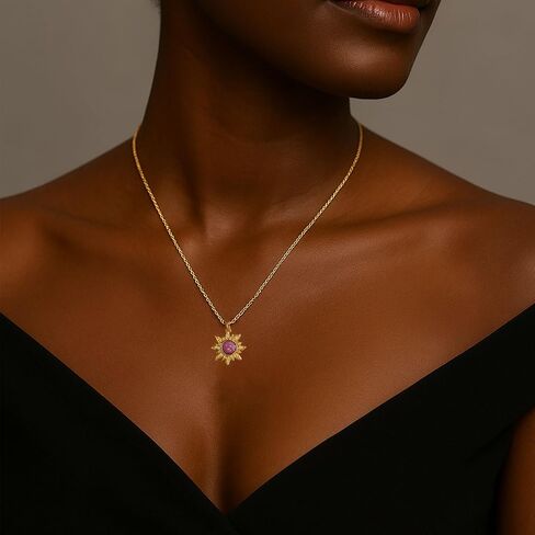 Rapunz Sun Necklace for Women Tangled Necklace Gold Sun Necklaces Opal Pendant Neckalces Healing Crystal Necklaces Christmas Trendy Jewelry in Saudi Arabia
