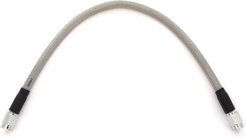 AN3 Clear Stainless Steel Braided Brake Line - Chrome Plated Ends - 13" in Saudi Arabia