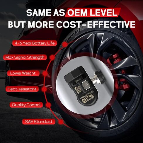 مستشعرات Autel TPMS 40PCS ، MX-SESSOR 2IN1 315MHz+433MHz استشعار ضغط الإطارات ، استشعار TPMS Universal على مستوى OE OE (الصمامات المطاطية) قابلة للبرمجة بواسطة أداة Autel TPMS المتوافقة مع TS408 TS508 TS601 (الصمامات المطاطية) in Saudi Arabia