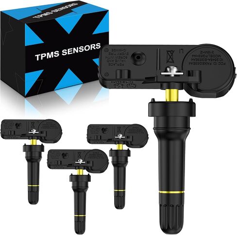 Tire Pressure Sensor 315Mhz Pre-Programed for:-Ford F150 2009-2014, Edge 2011-2014, Explorer 2011-2015 for:-Mustang Fusion F250 F350 for:-Lincoln MKZ TPMS Sensor OE# DE8T-1A180-AA (Set of 4) in Saudi Arabia