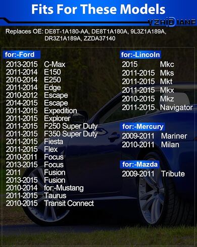 Tire Pressure Sensor 315Mhz Pre-Programed for:-Ford F150 2009-2014, Edge 2011-2014, Explorer 2011-2015 for:-Mustang Fusion F250 F350 for:-Lincoln MKZ TPMS Sensor OE# DE8T-1A180-AA (Set of 4) in Saudi Arabia