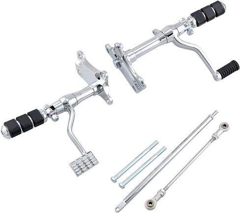 Compatible with Harley Sportster XL 883 1200 Forward Controls Pegs Levers Linkage Kit (1991-2003, Black) in Kuwait