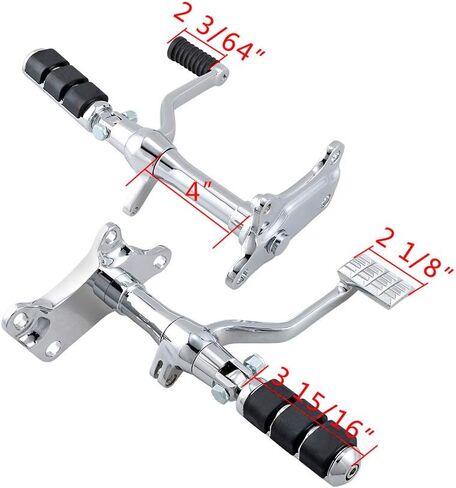 Compatible with Harley Sportster XL 883 1200 Forward Controls Pegs Levers Linkage Kit (1991-2003, Black) in Kuwait