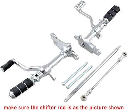 Compatible with Harley Sportster XL 883 1200 Forward Controls Pegs Levers Linkage Kit (1991-2003, Black) in Kuwait