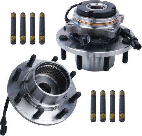 Detroit Axle - 4WD Front Wheel Bearing Hubs for 99-04 Ford F-250 F-350 F-450 F-550 Super Duty [DRW; 4-Wheel ABS], Replacement 1999 2000 2001 2002 2003 2004 Ford Wheel Bearing and Hubs Assembly Set in Saudi Arabia