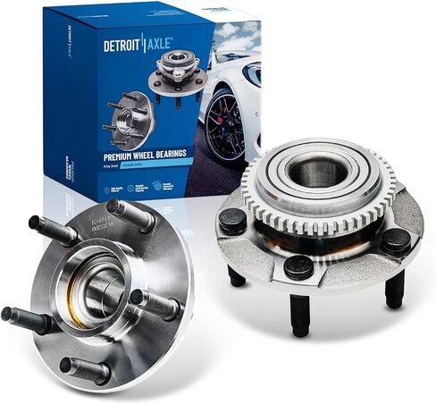Detroit Axle - مراكز تحمل العجلات الأمامية لعام 1994-2004 Ford Mustang ، استبدال 1995 1996 1997 1998 1999 2000 2001 2002 2003 Mustang Wheel Bearing and Hubs Assembly Set ، Pair Hubs in Saudi Arabia