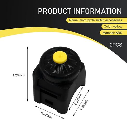 Universal Motorcycle Kill Switch & Horn Button - 7/8" (22mm) Handlebar Mount for ATV, Dirt Bike, Scooter - Start/Stop, Overtaking Light, Power Socket Switch (2 Pack, Red Button) in Saudi Arabia