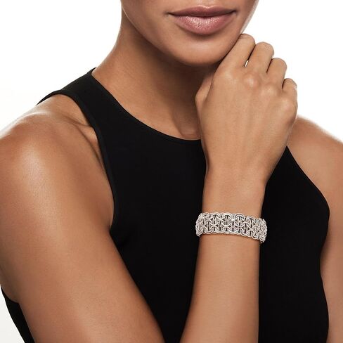Ross-Simons Sterling Silver Multi-Circle Link Bracelet in Saudi Arabia