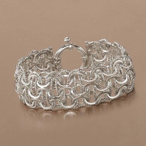 Ross-Simons Sterling Silver Multi-Circle Link Bracelet in Saudi Arabia