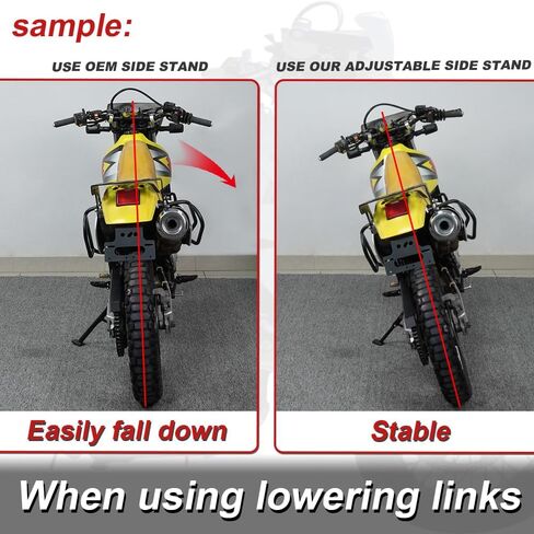 Xitomer 0-3'' Adjustable Kickstand Compatible with DRZ400S DRZ400SM 1999-2024 Motorcycle Side Stand Foot Side Support in Saudi Arabia