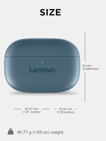 Lenovo TWS Earbuds Yoga PC Edition Tidal Teal Active Noise Cancellation Bluetooth 5.3 Wireless Earbuds ENC 3-Mic Clear Calls AI EQ Mode Switch for Gaming, Movies, Music, and Meetings in Kuwait