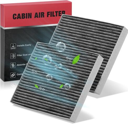 BDFHYK CF11777 فلتر هواء المقصورة مع استبدال الكربون المنشط لعام 2011 جيب رانجلر V6 3.8L، 2018 جيب رانجلر JK V6 3.6L، 2012-2017 جيب رانجلر V6 3.6L in Saudi Arabia