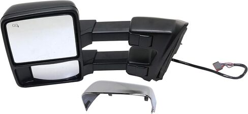 Kool Vue Side Driver Power مرآة السحب الساخنة لفورد F-250 F-350 Super Duty 2010-2016 طية الطاقة مع ضوء الإشارة والذاكرة ؛ بدون تمديد مراقبة البقع العمياء مع 2 قبعات in Saudi Arabia