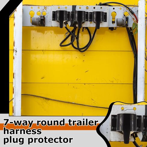 4 PCS 7-Way Round Trailer Pluge حامل تسخير واقي قابس 7 دبوس حامل تغطية مقطورة للسحب in Saudi Arabia