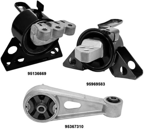 3 Piece Engine and Transmission Mount Set Compatible with Spark Classic 1.2L Manual Transmission Models in Saudi Arabia
