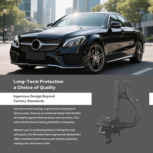 محرك سائل ترموستات ترموستات لسيارة مرسيدس بنز C300 2015-2018 ، GLC300 2016-2019 ، SLK300 2016 ، E300 2017-2019 ، SLC300 2017-2020-البديل المباشر لـ OEM A2742000715،2742003400 in Saudi Arabia