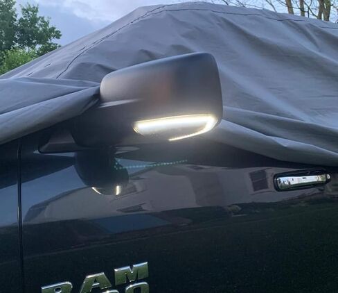 Ijdmtoy عدسة شبه ذكرية أبيض/العنبر Switchback LED BLIND DINDICALICATION SENDICALLENT UNDER SINDLAY TELL TELD ANGLY ANGLY TELLECTION TILLANGENT مع 2009-2018 DODGE RAM 1500 2500 3500 in Kuwait