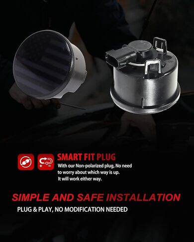 Smoked Lens SWITCHBACK COB US Flag LED White DRL Amber Front Bumper Signal Lights for 2007-2018 Jeep Wrangler JK in Kuwait