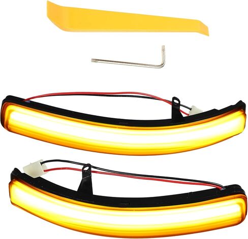 Acropix سيارة LED الأمامية اليسار اليسار مرآة المنعطف ضوء انعطاف ملاءمة لفورد إكسبلورر 2011-2019 NO.BB5Z-13B375-A/BB5Z-13B374-A-حزمة من 2 صفراء in Saudi Arabia