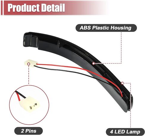 Acropix سيارة LED الأمامية اليسار اليسار مرآة المنعطف ضوء انعطاف ملاءمة لفورد إكسبلورر 2011-2019 NO.BB5Z-13B375-A/BB5Z-13B374-A-حزمة من 2 صفراء in Saudi Arabia