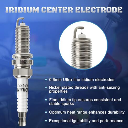 Double Iridium Spark Plugs 4 Pack Compatible with Nissan Altima 2.5 2013 2014 2015 2016 2017 2018 & Nissan Rogue 2.5L 2014-2020 – Replaces 94702, DF6H-11A in Saudi Arabia