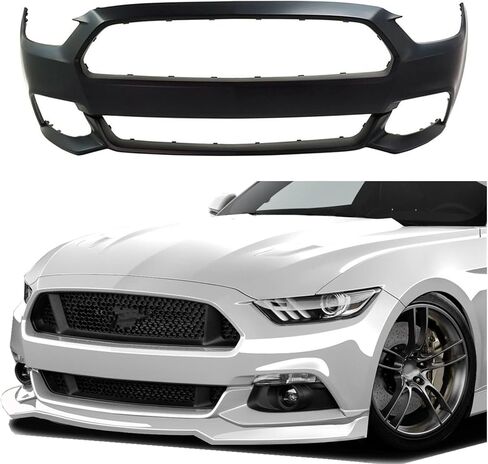 Front Bumper Cover Replacement for Mustang 2015-2017 Except Shelby Model FO1000704 FR3Z17D957AAPTM Primed in Saudi Arabia