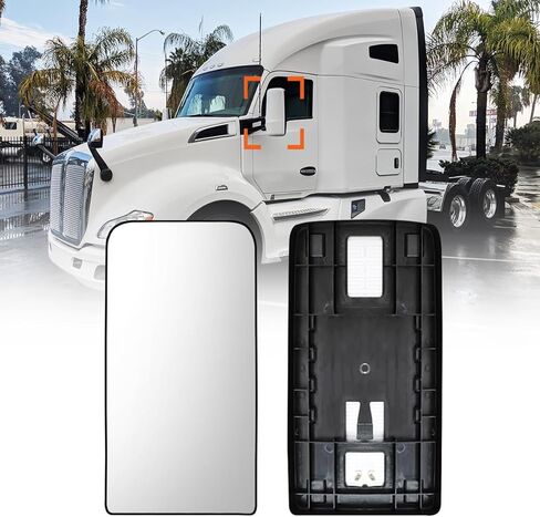 Mirror Glass for Kenworth T680 T880 2013-2019 Mirror Glass Lower Mirror Glass with Defrost Heated for Kenworth T680 T880 Replacement Driver/Left & Passenger/Right Universal Side in Saudi Arabia