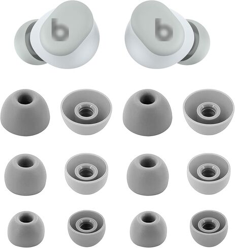 ALXCD Eartips Compatible with Beats Solo Buds, S/M/L 3 Sizes 6 Pairs Soft Silicon Earbuds Tips Replacement Ear Tips, Compatible with Beats Solo Buds, Matte Black in Kuwait