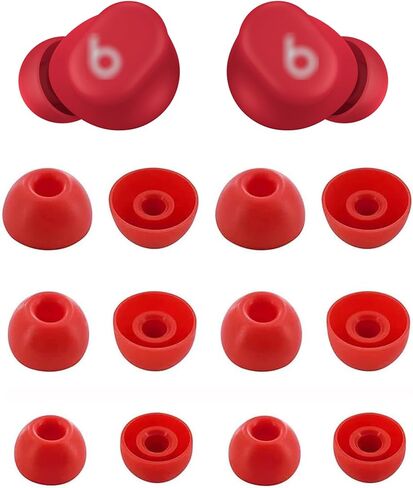 ALXCD Eartips Compatible with Beats Solo Buds, S/M/L 3 Sizes 6 Pairs Soft Silicon Earbuds Tips Replacement Ear Tips, Compatible with Beats Solo Buds, Matte Black in Kuwait