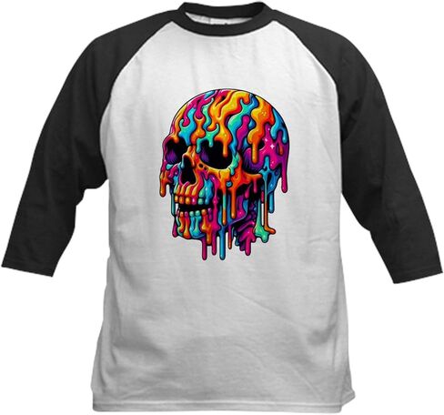 Cafepress نابض بالحياة مخدر صغير للأطفال البيسبول T Shirt Kids Cotton Baseball Jersey ، 3/4 Raglan Sleeve Shirt in Saudi Arabia