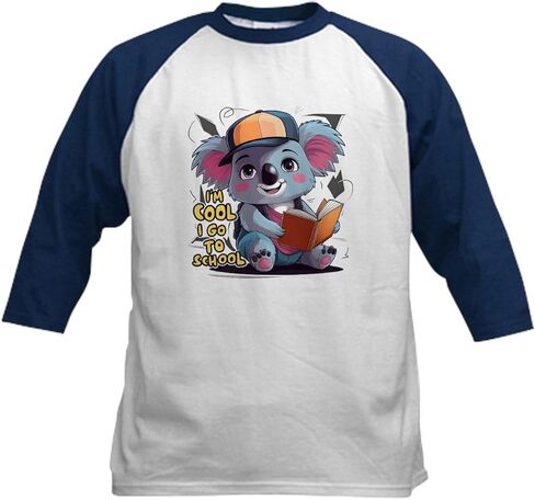 Cafepress أنا رائع أنا أذهب إلى مدرسة الأطفال البيسبول tird أطفال القطن القطن القطن ، 3/4 قميص الأكمام راجلان in Saudi Arabia