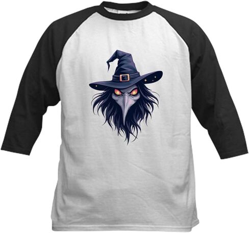 CafePress The Face of an Evil Kids Baseball T Shirt Kids Cotton Baseball Jersey, 3/4 Raglan Sleeve Shirt in Saudi Arabia