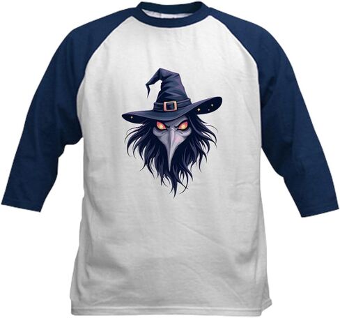 CafePress The Face of an Evil Kids Baseball T Shirt Kids Cotton Baseball Jersey, 3/4 Raglan Sleeve Shirt in Saudi Arabia