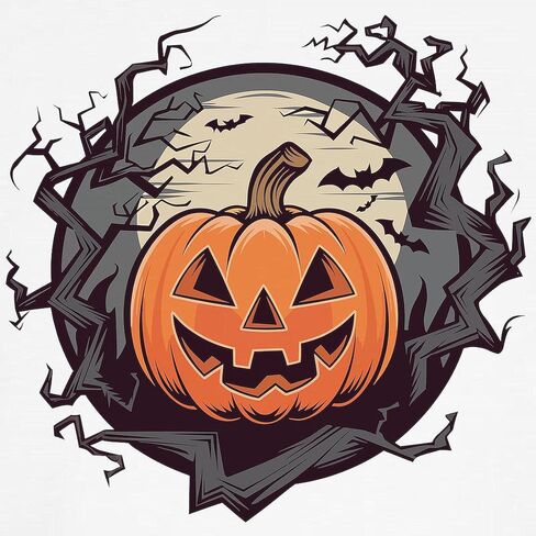 Cafepress Festive Pumpkin Illustration Kids Baseball T Shirt Kids Cotton Baseball Jersey ، 3/4 Raglan Sleeve Shirt in Saudi Arabia