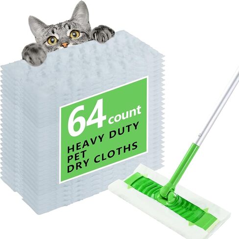 60Pcs Duster Refills Compatible with Swiffer Dusters, 180° Fluffy Disposable Feather Duster Refill, Replacement with 1 Extra Handle in Saudi Arabia